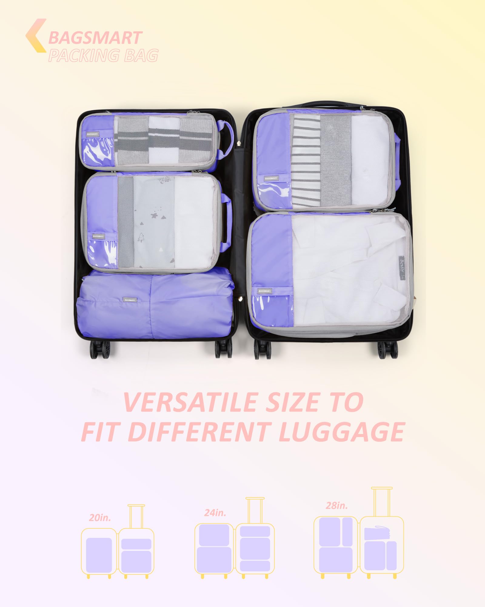 PackPro 6 Set Compression Cubes for Travel - Luggage Travel Bags by Handbags Specialist Headquarter | Available at Handbags Specialist Headquarter