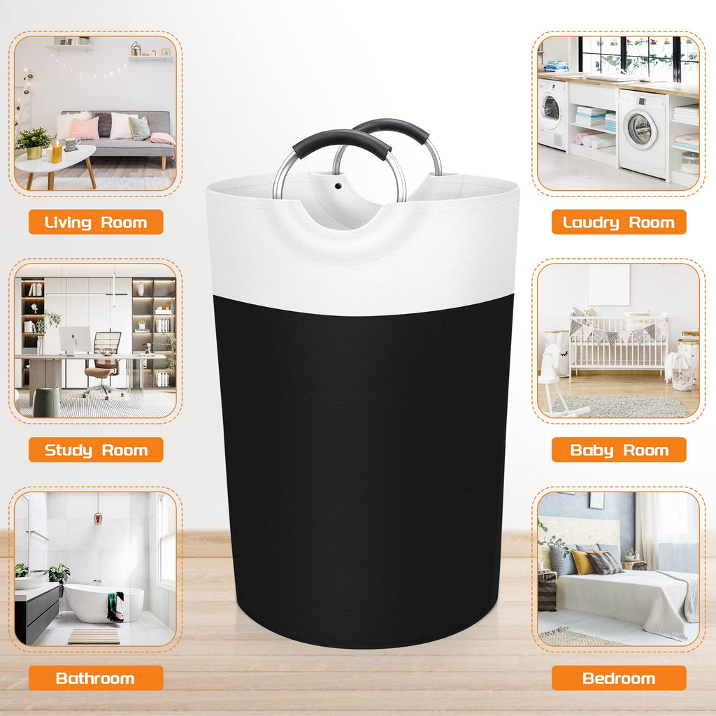 BlissTotes 90L Collapsible Laundry Hamper - Black - Laundry Baskets by Handbags Specialist Headquarter | Available at Handbags Specialist Headquarter