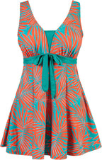 Plus Size Tummy Control Swimdress with Boyshorts