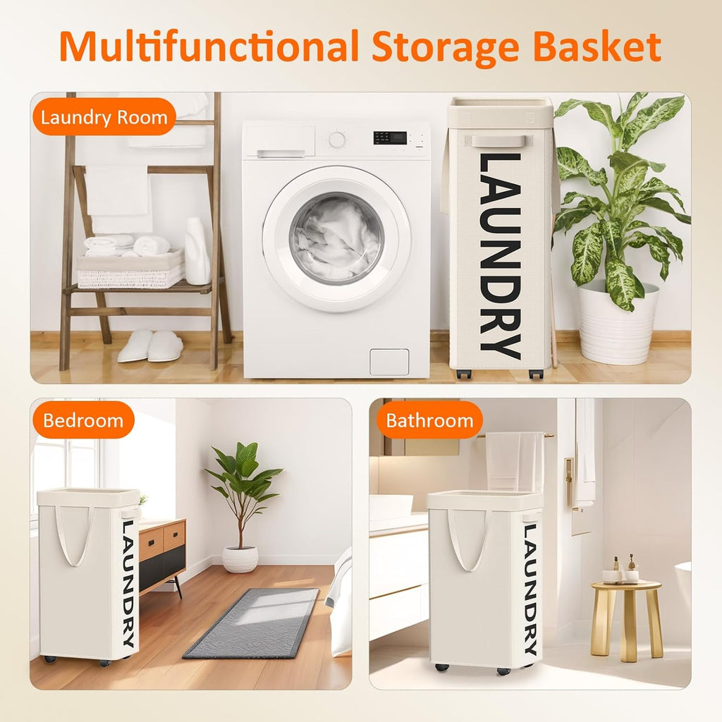 RollAway 90L Laundry Basket with Removable Bag - Laundry Baskets by Handbags Specialist Headquarter | Available at Handbags Specialist Headquarter