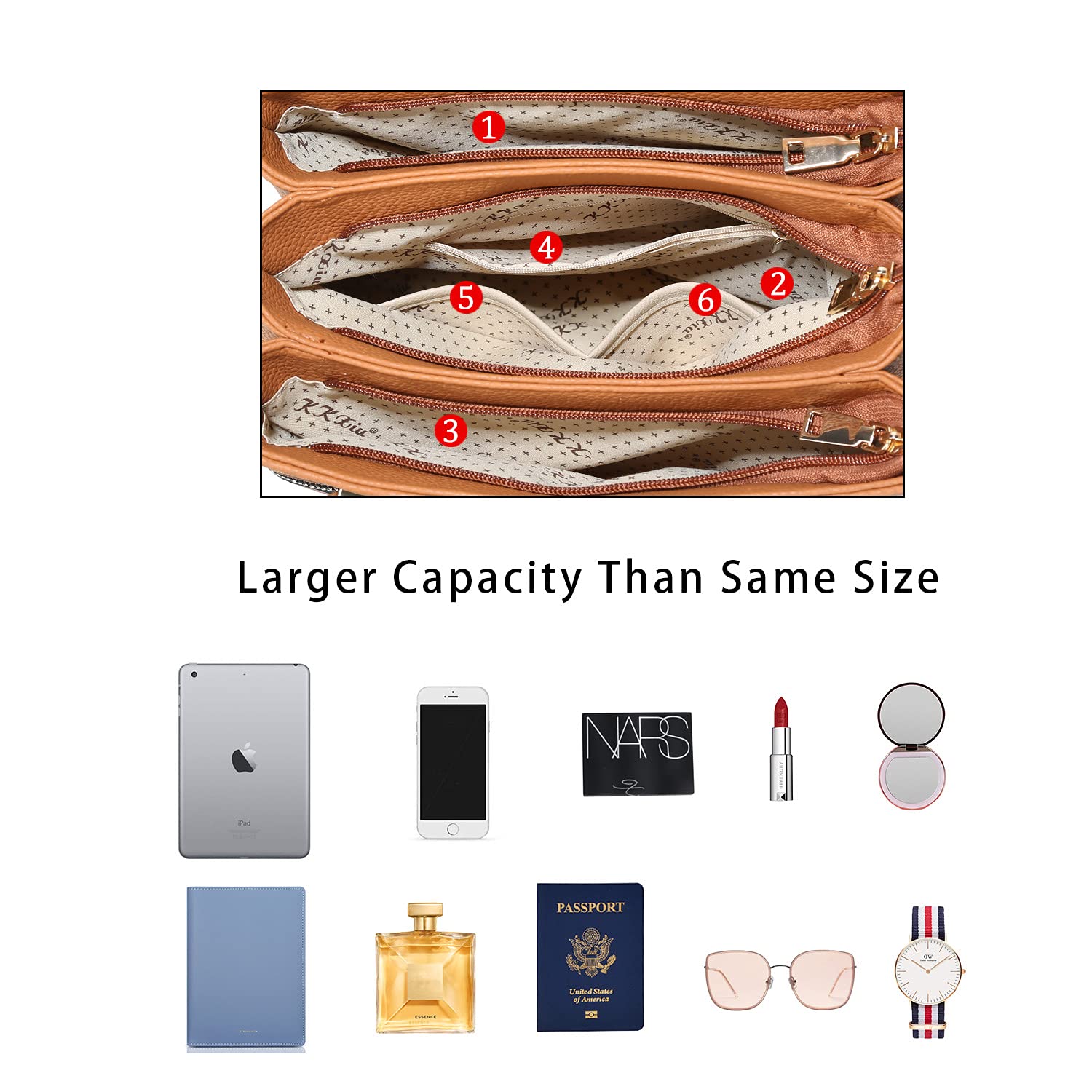 Luxe Leather Satchel & Crossbody Bags -  by Handbags Specialist Headquarter | Available at Handbags Specialist Headquarter