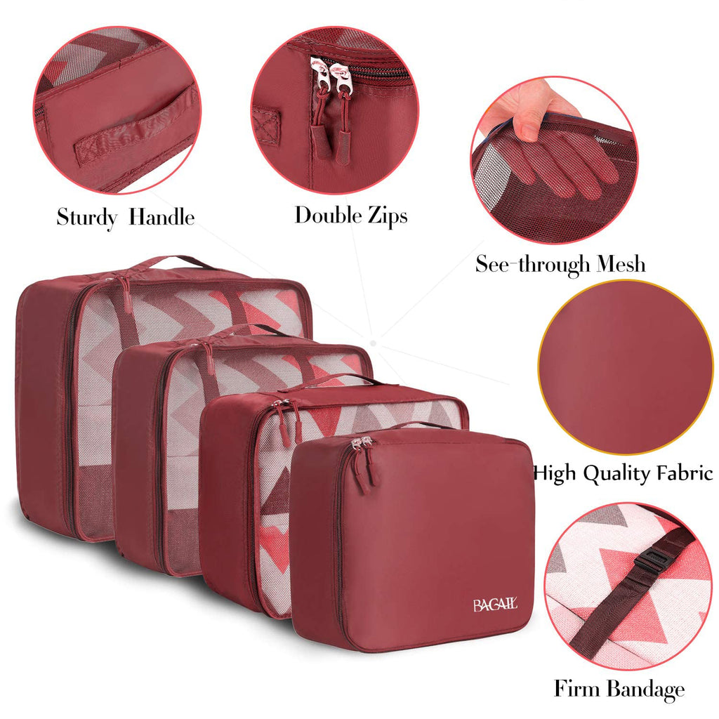 TravelMate 8-Piece Packing Cubes - Luggage Travel Bags by Handbags Specialist Headquarter | Available at Handbags Specialist Headquarter