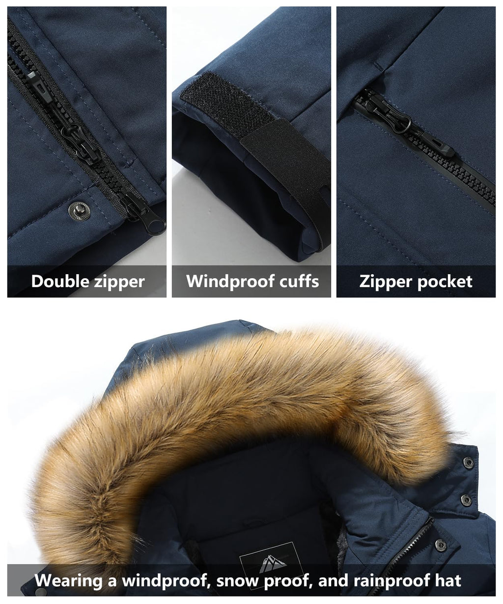 Men's Waterproof Warm Ski Snow Jacket Parka
