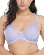 HSIA Minimizer Bras for Women Large Bust Full Coverage Lace Plus Size Bra - Mermaid Scales