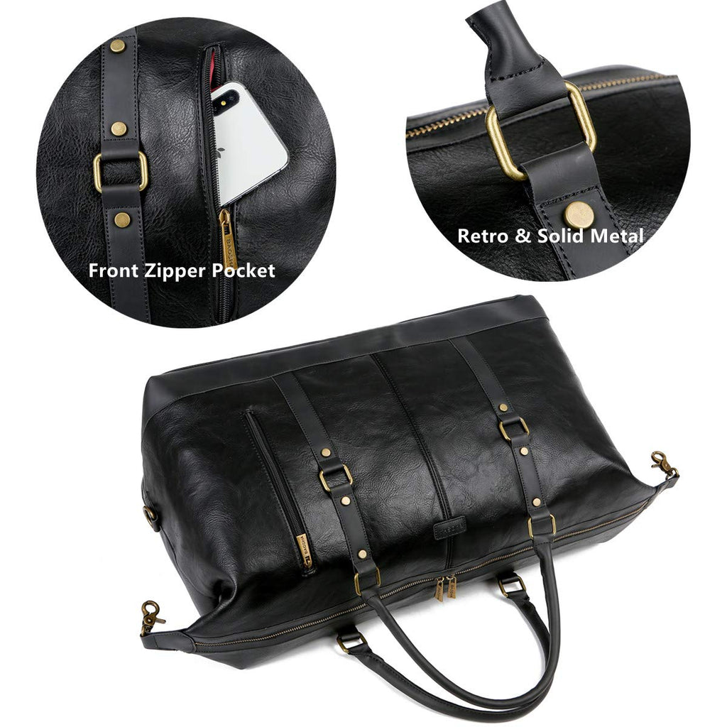 BAOSHA Vegan Leather Oversized Duffel Bag