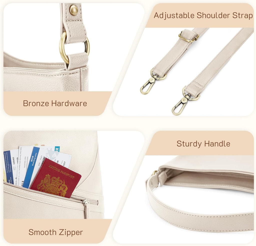 Pocket Zipper Hobo Bag - Hobo Bags by Handbags Specialist Headquarter | Available at Handbags Specialist Headquarter