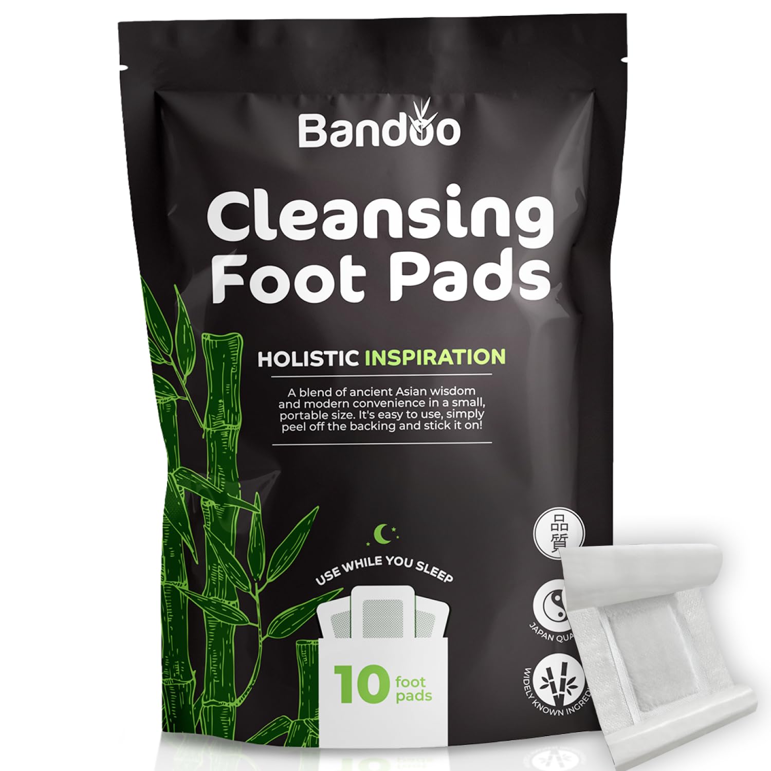 Bamboo Bliss Deep Cleansing Foot Pads - 10 Pack - Health Care by Handbags Specialist Headquarter | Available at Handbags Specialist Headquarter