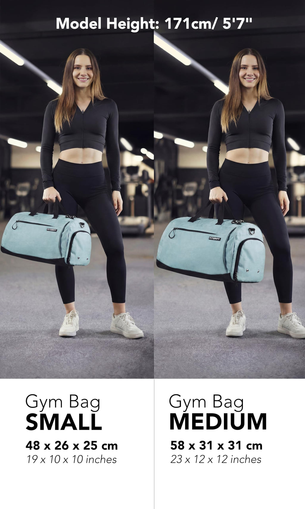 Fitgriff® Gym Bag with Shoe & Wet Compartment