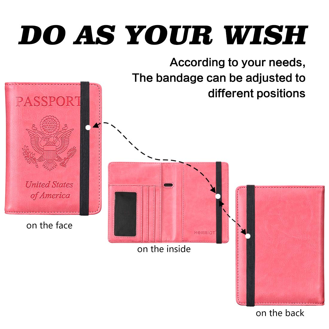 HerriaT RFID Leather Passport Wallet - Gray -  by Handbags Specialist Headquarter | Available at Handbags Specialist Headquarter