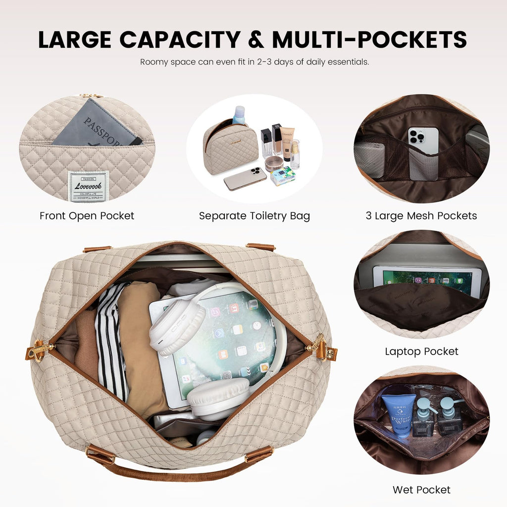 LOVEVOOK All-in-One Duffle: Travel & Gym Ready - Luggage Travel Bags by Handbags Specialist Headquarter | Available at Handbags Specialist Headquarter