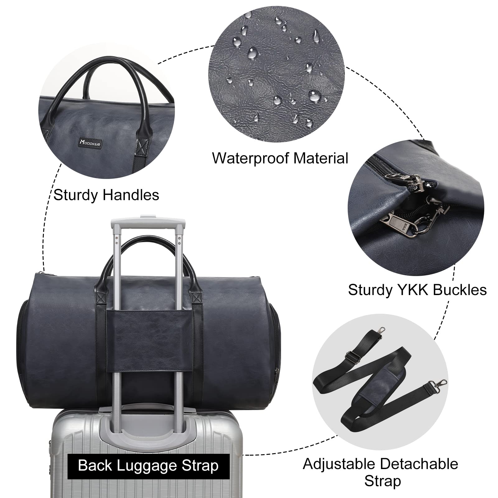 Modoker Travel Garment Bag - Versatile & Stylish - Luggage Travel Bags by Handbags Specialist Headquarter | Available at Handbags Specialist Headquarter