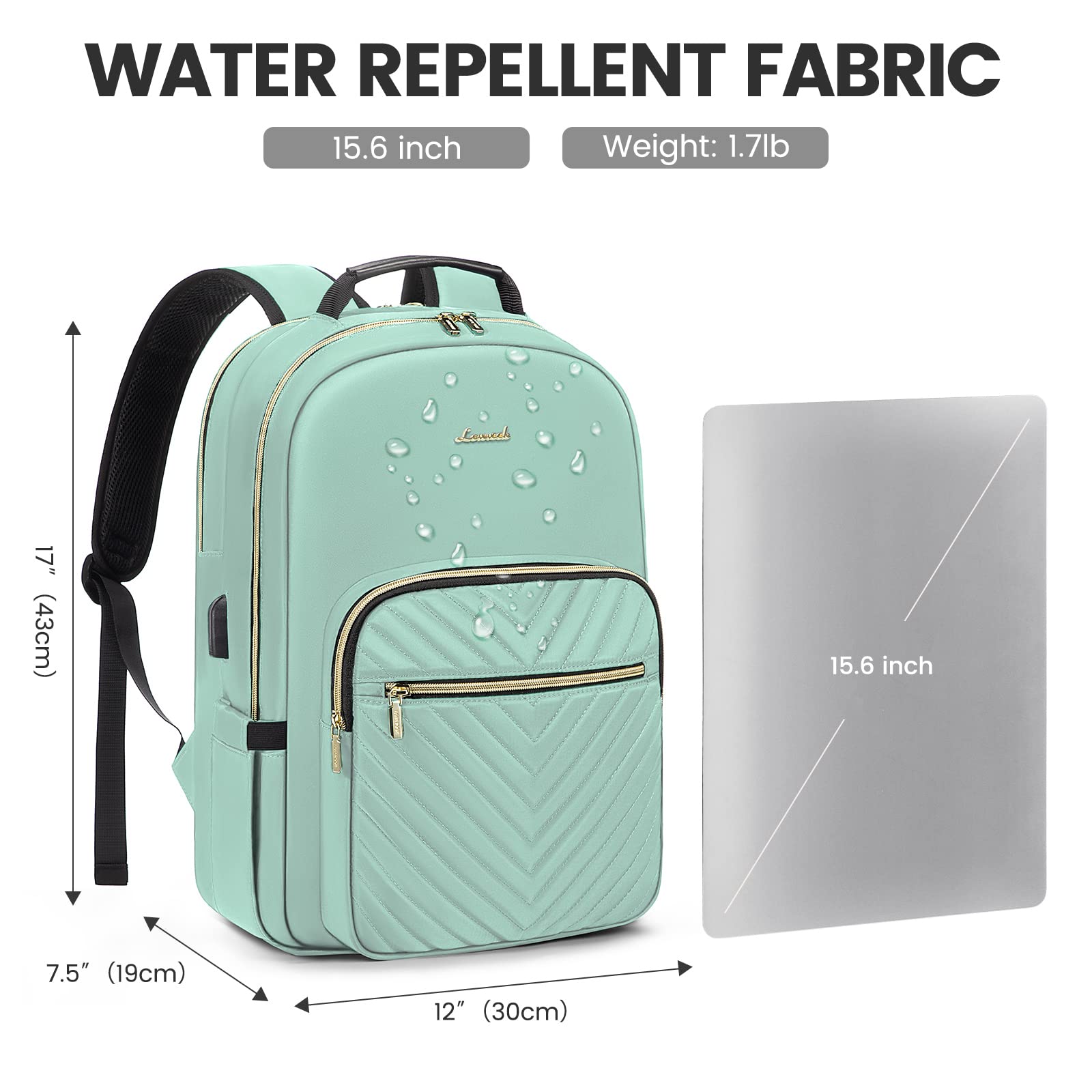 Chic Leather Laptop Backpack for Women - LoveVook - Backpack Bags by Handbags Specialist Headquarter | Available at Handbags Specialist Headquarter