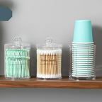 Clear Acrylic Qtip Dispenser Set - 4 Pack - Decor by Handbags Specialist Headquarter | Available at Handbags Specialist Headquarter