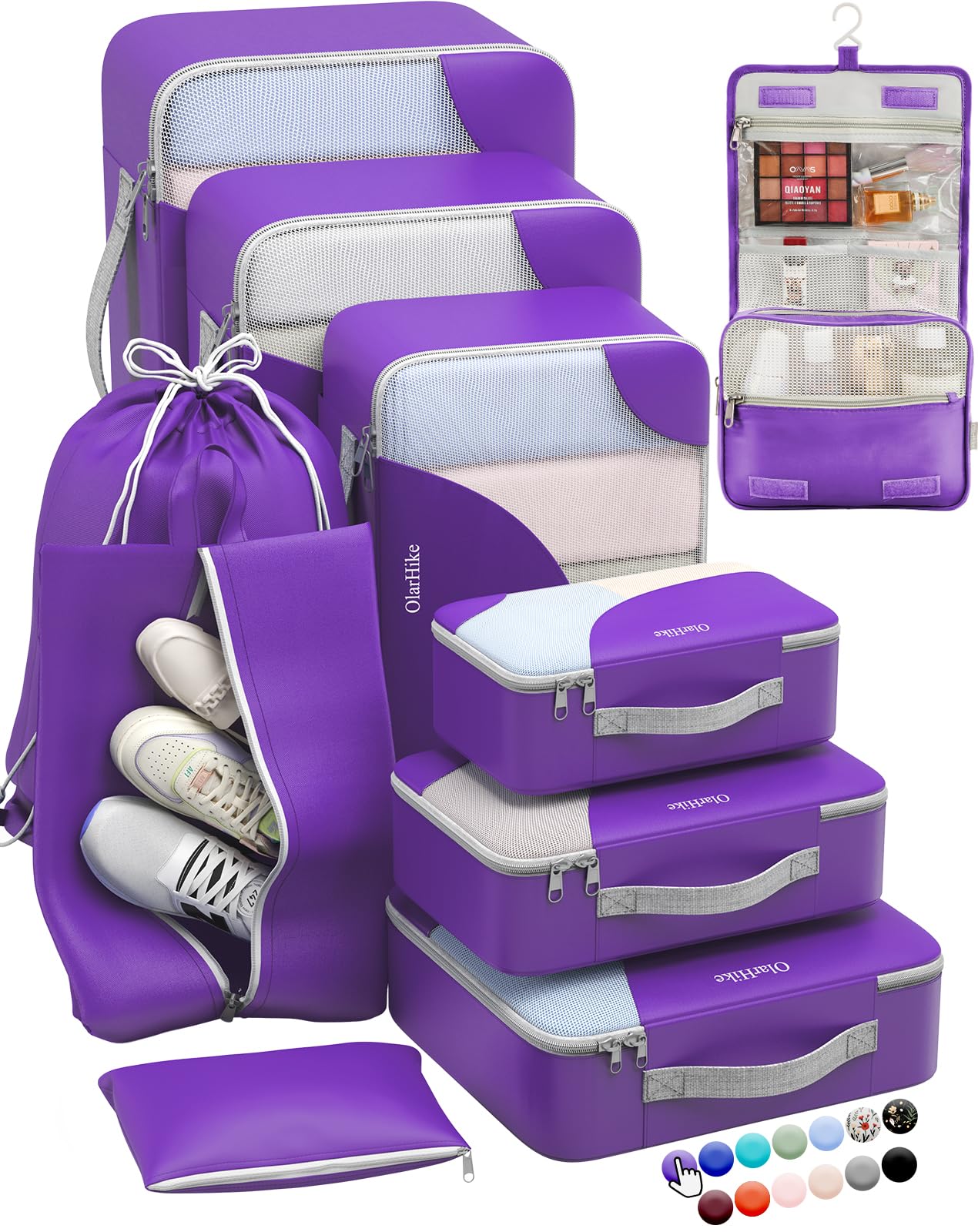 OlarHike Travel Cube Set - Cream Organizer & Gifts -  by Handbags Specialist Headquarter | Available at Handbags Specialist Headquarter