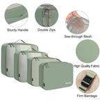 TravelMate 8-Piece Packing Cubes - Luggage Travel Bags by Handbags Specialist Headquarter | Available at Handbags Specialist Headquarter