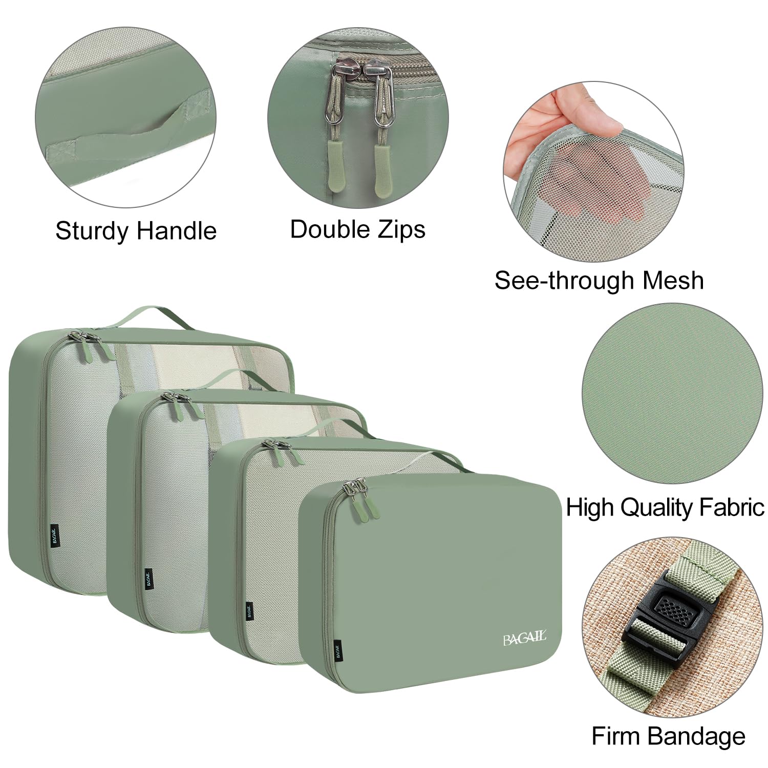 TravelMate 8-Piece Packing Cubes - Luggage Travel Bags by Handbags Specialist Headquarter | Available at Handbags Specialist Headquarter