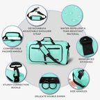 Foldable 65L Duffle Bag with Shoe Compartment