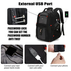 SHRRADOO 50L USB Travel Laptop Backpack - Airline Approved - Backpack Bags by Handbags Specialist Headquarter | Available at Handbags Specialist Headquarter