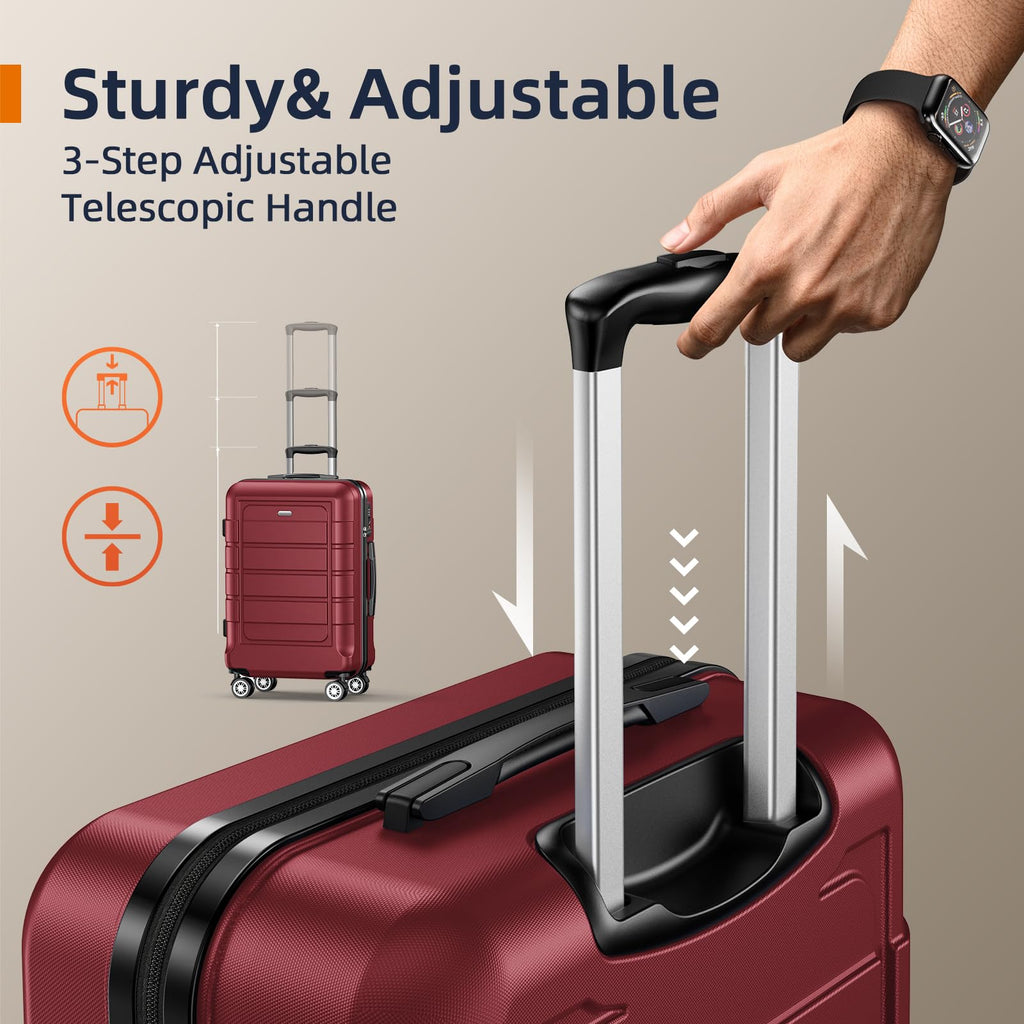 Expandable ShowKoo Suitcase - Durable & TSA Lock - Luggage Travel Bags by Handbags Specialist Headquarter | Available at Handbags Specialist Headquarter