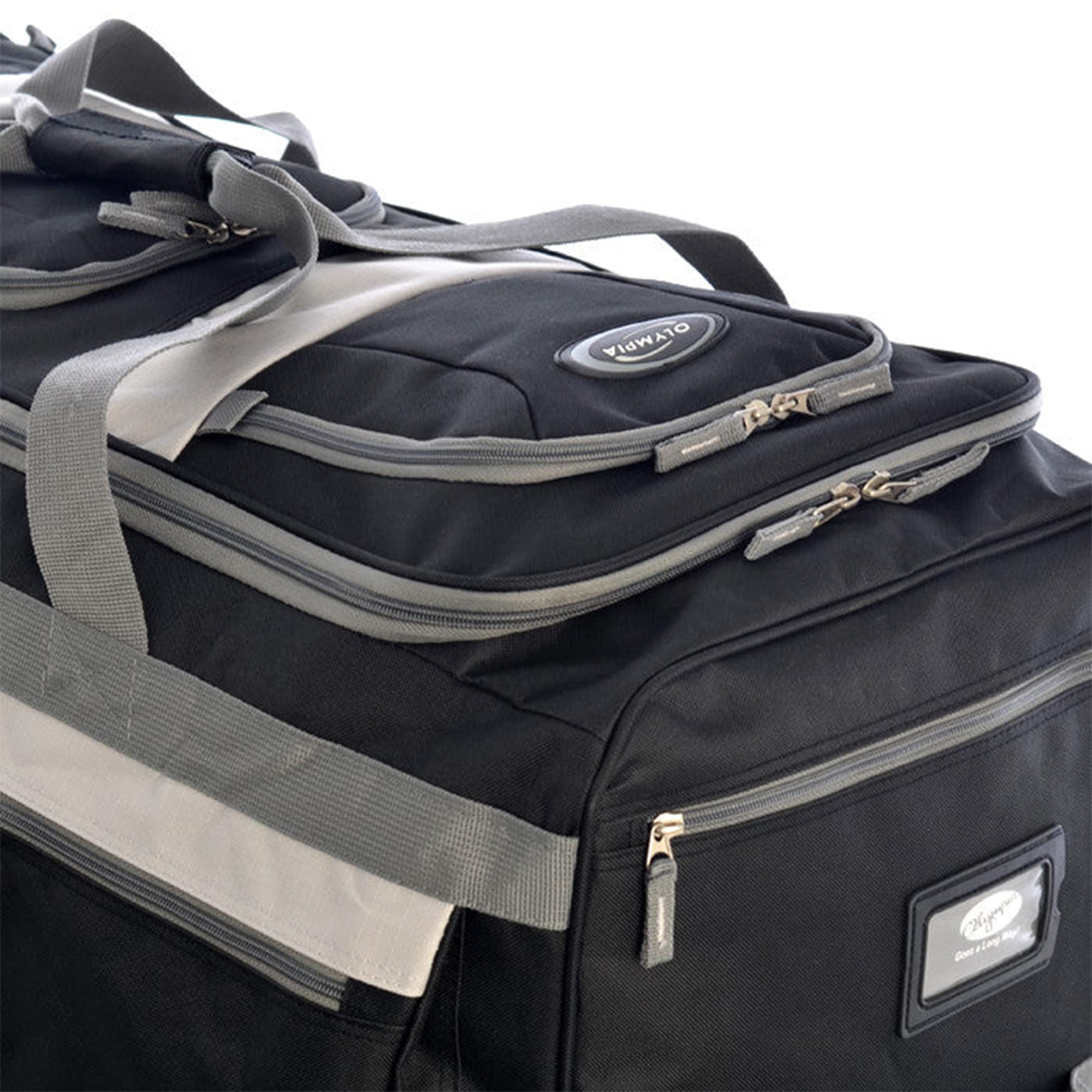 Olympia 22 Max Wheeled Duffel: 8-Pocket Water-Resist -  by Handbags Specialist Headquarter | Available at Handbags Specialist Headquarter