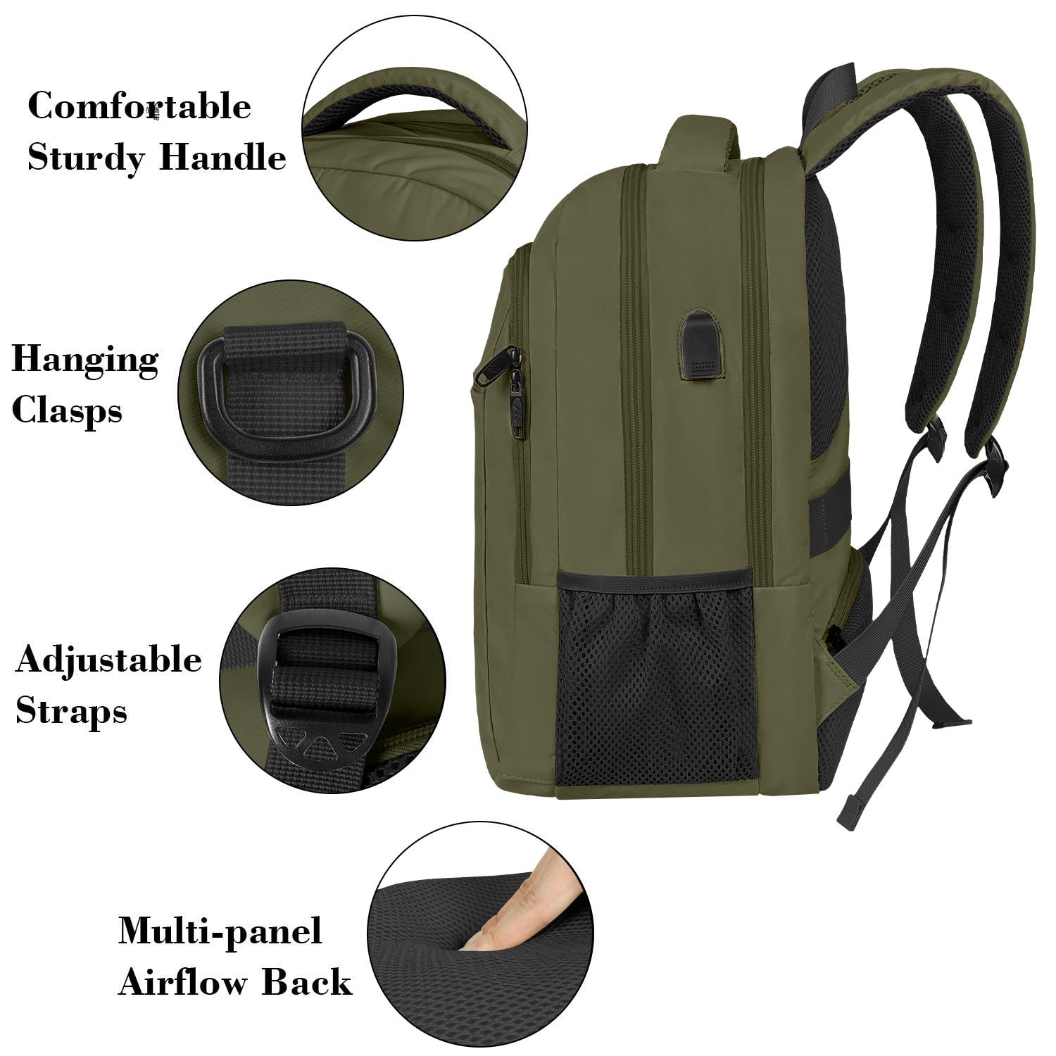 MATEIN SleekGuard Laptop Backpack with USB Port - Backpack Bags by Handbags Specialist Headquarter | Available at Handbags Specialist Headquarter