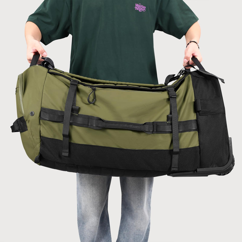 AquaRoll 29 Quilted Wheeled Duffle Backpack -  by Handbags Specialist Headquarter | Available at Handbags Specialist Headquarter