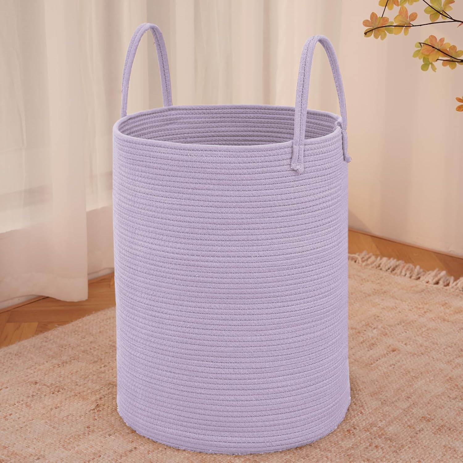 Purple Woven 80L Laundry Basket & Storage Bin - Hampers by JMvicyroam | Available at Handbags Specialist Headquarter