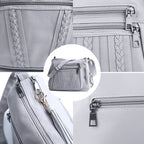 ELDA Chic Crossbody: Soft PU Leather Multi-Pocket Bag - Handbags by Handbags Specialist Headquarter | Available at Handbags Specialist Headquarter