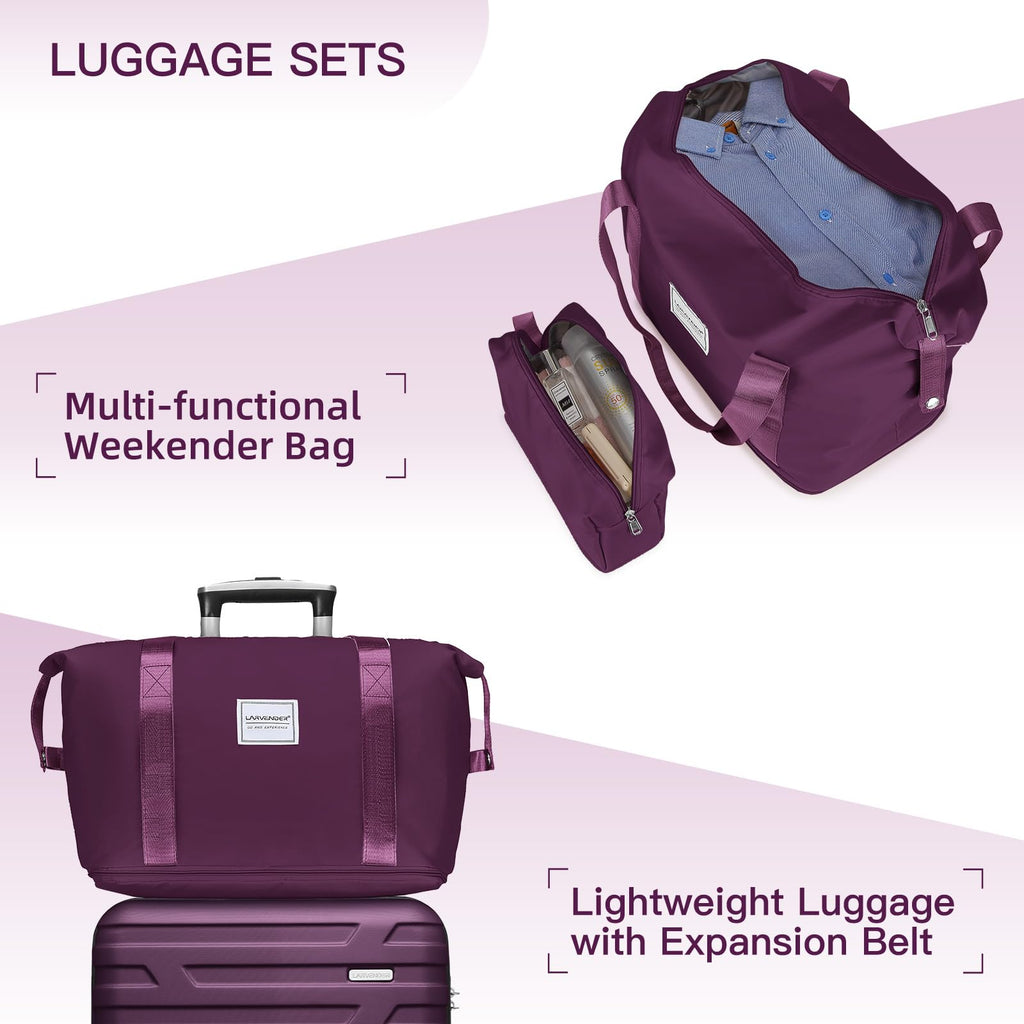 LAVENDER 6pc Hardside Spinner Luggage – ##variant## Luggage Travel Bags