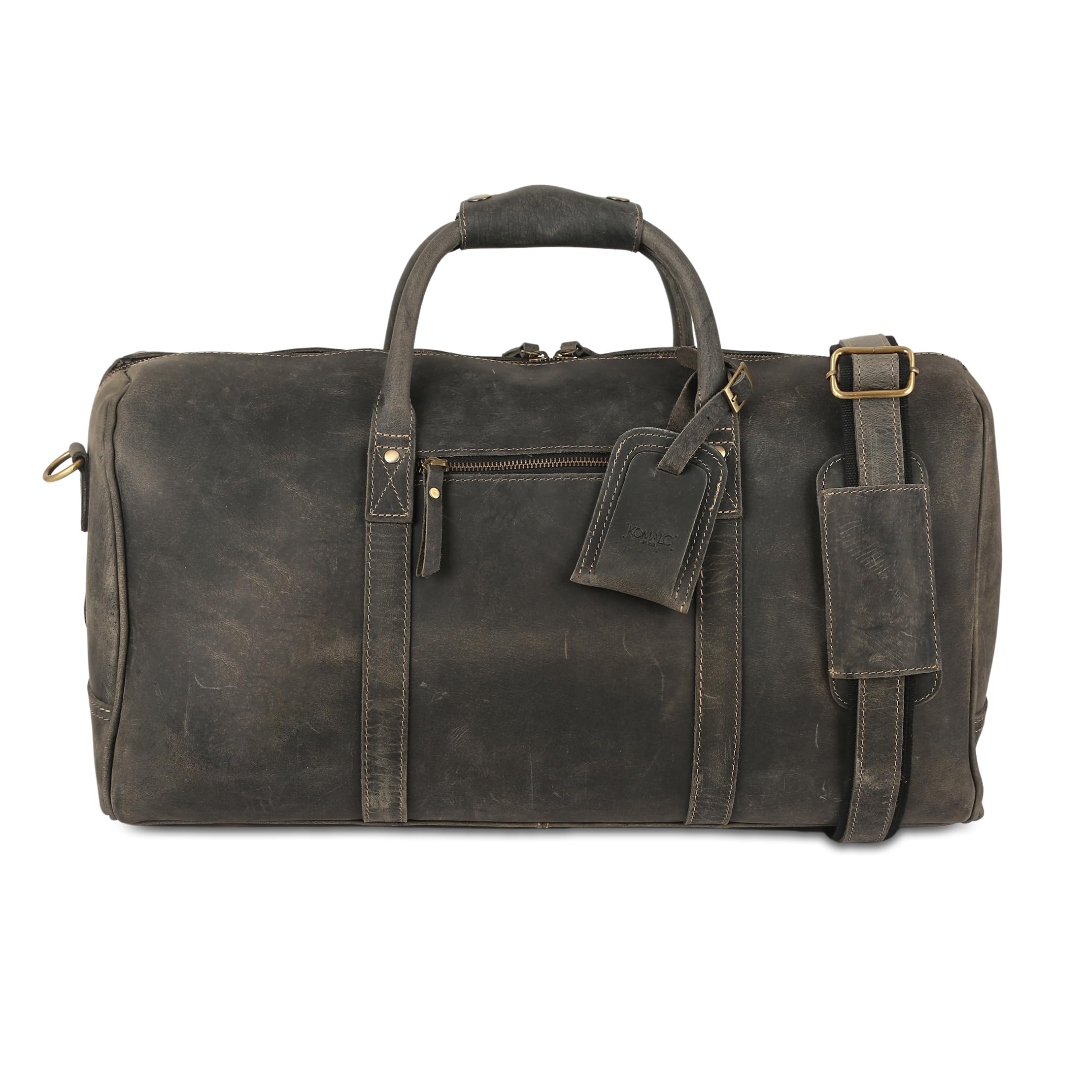 Leather Travel Duffle Bag Cabin Friendly Carry-On