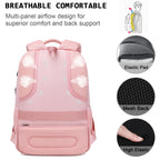 Volher Anti-Theft USB Laptop Backpack - Rose Red