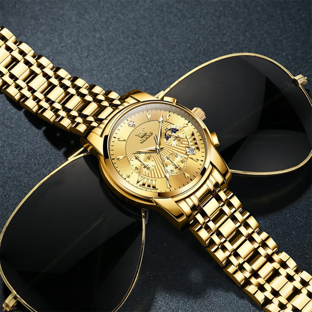 EclipseTime: Luminous Men's Luxury Chrono Watch