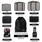 TravelMate 8-Piece Packing Cubes - Luggage Travel Bags by Handbags Specialist Headquarter | Available at Handbags Specialist Headquarter