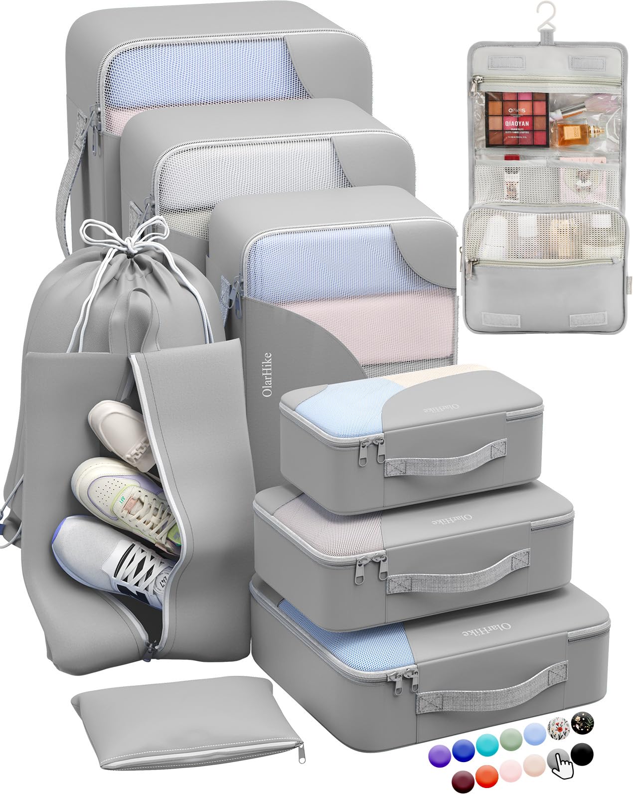 OlarHike Travel Cube Set - Cream Organizer & Gifts -  by Handbags Specialist Headquarter | Available at Handbags Specialist Headquarter
