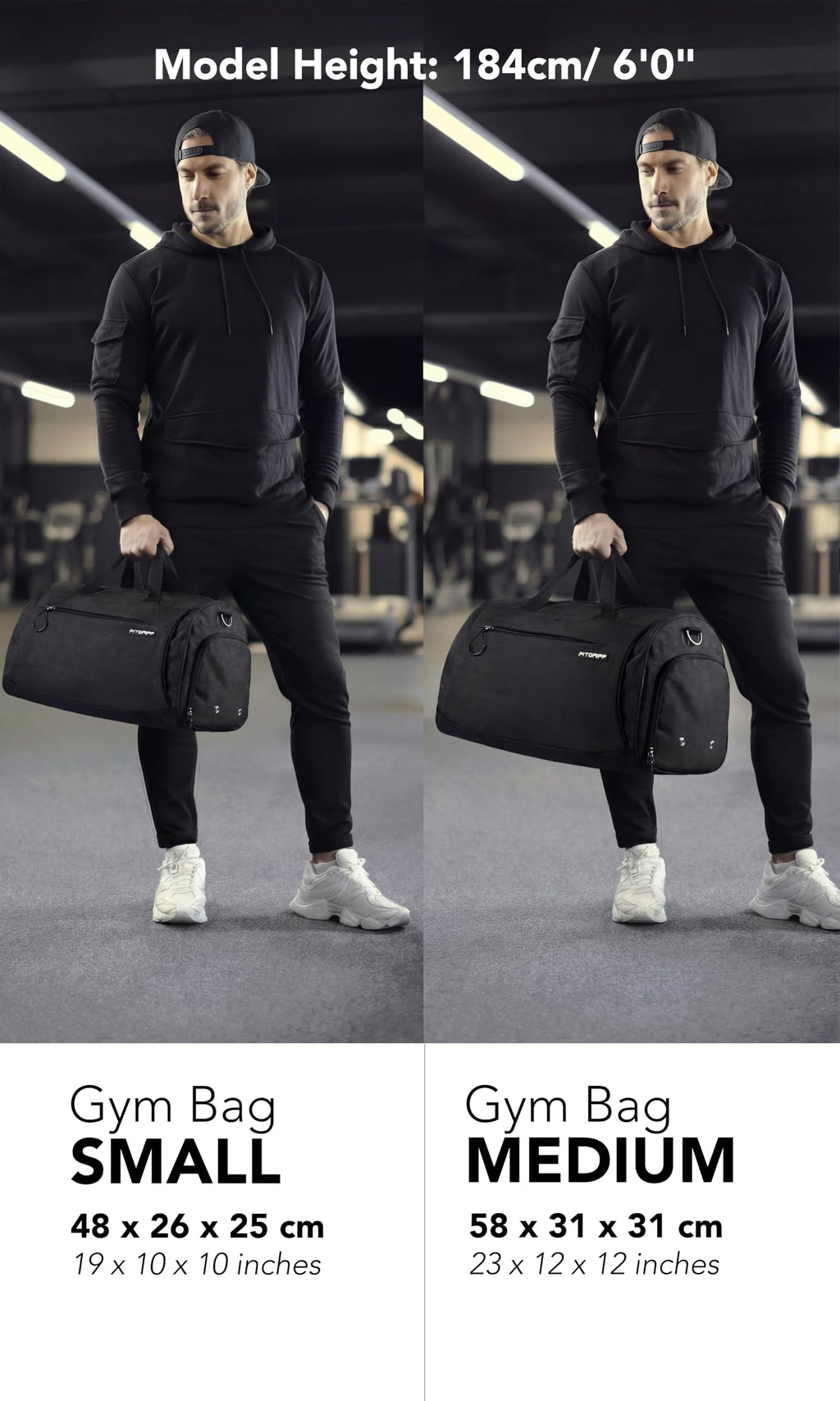Fitgriff® Gym Bag with Shoe & Wet Compartment
