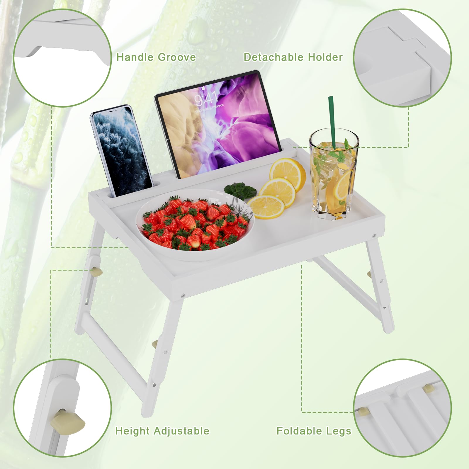 Artmeer Bamboo Foldable Bed & Laptop Tray - 2 Pack - Decor by Handbags Specialist Headquarter | Available at Handbags Specialist Headquarter