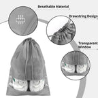 Clear View Travel Shoe Bags - 12 Pack -  by Handbags Specialist Headquarter | Available at Handbags Specialist Headquarter
