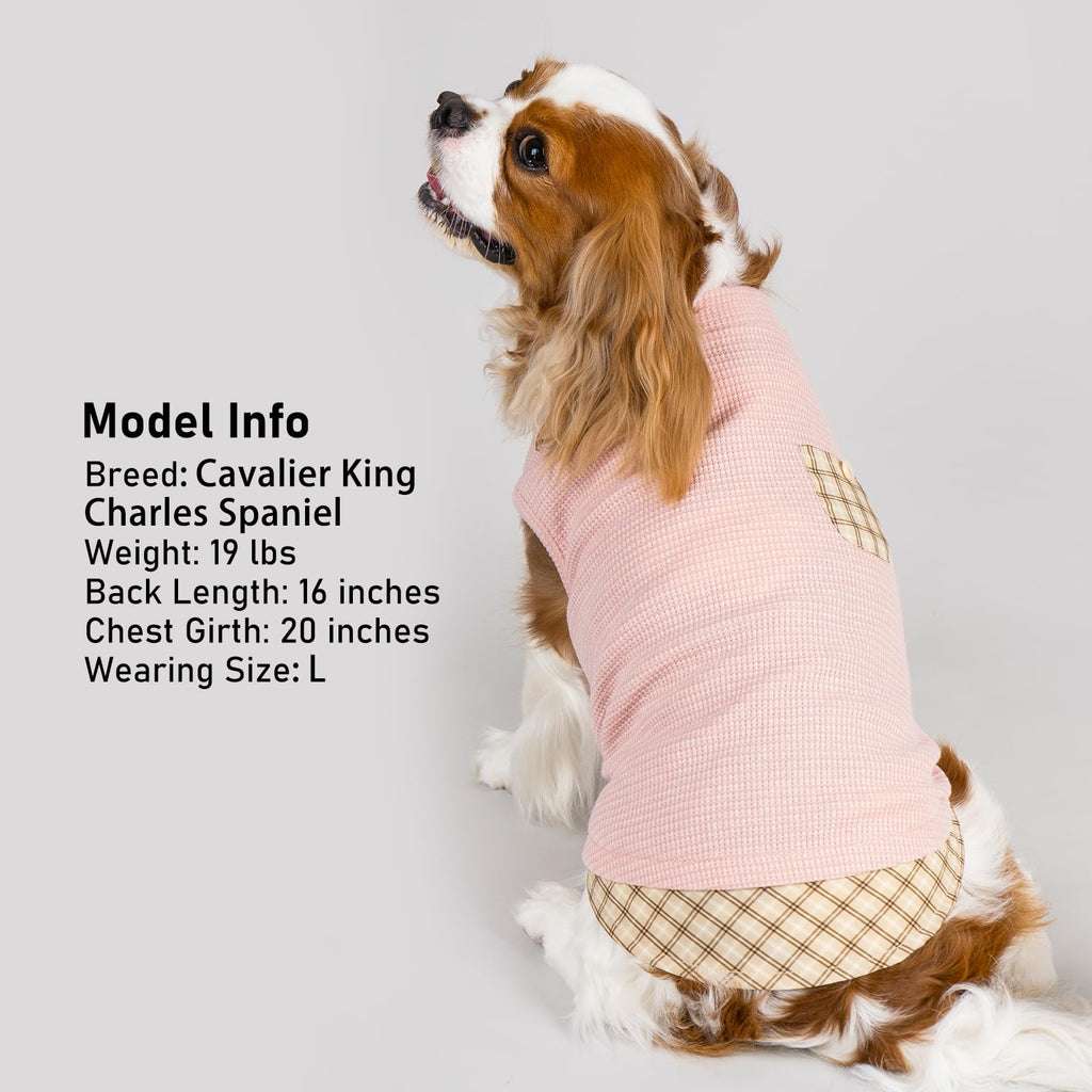 PlaidPup Waffle Vest: Soft, Stretchy, & Cute! - Pet Supplies by Handbags Specialist Headquarter | Available at Handbags Specialist Headquarter