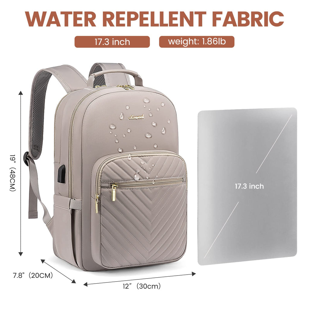 Chic Leather Laptop Backpack for Women - LoveVook - Backpack Bags by Handbags Specialist Headquarter | Available at Handbags Specialist Headquarter