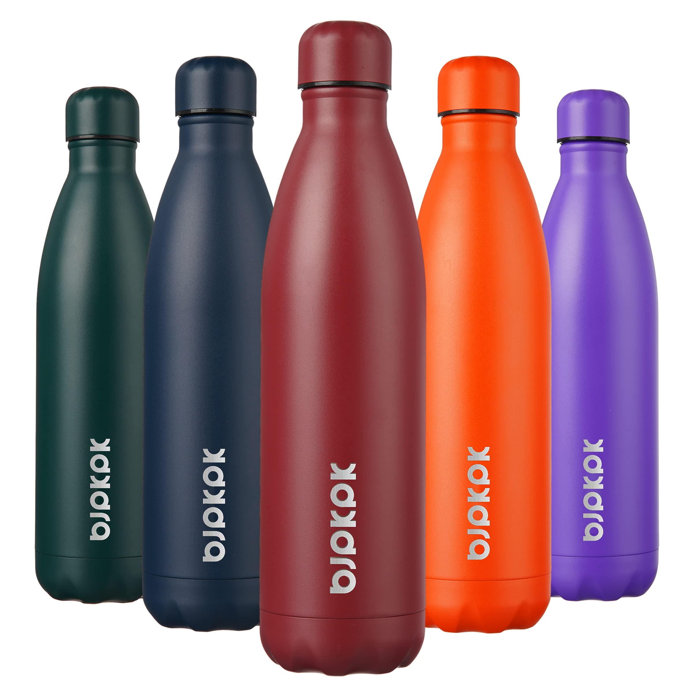 BJPKPK 17oz Insulated Stainless Steel Water Bottles,Sports Water Bottles Keep Cold for 24 Hours and Hot for 12 Hours,BPA Free for Travel,Pink