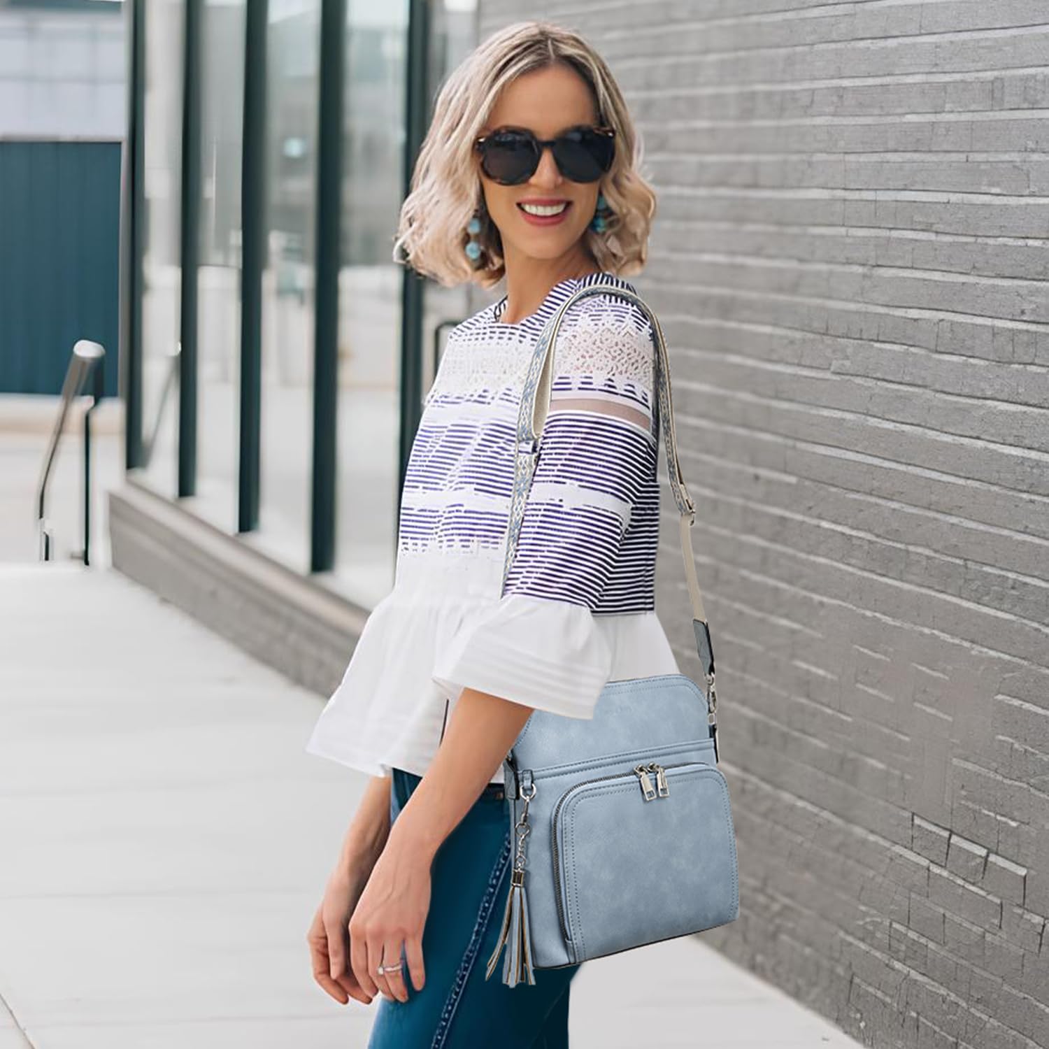 Tassel Charm Crossbody Bag for Women -  by Handbags Specialist Headquarter | Available at Handbags Specialist Headquarter