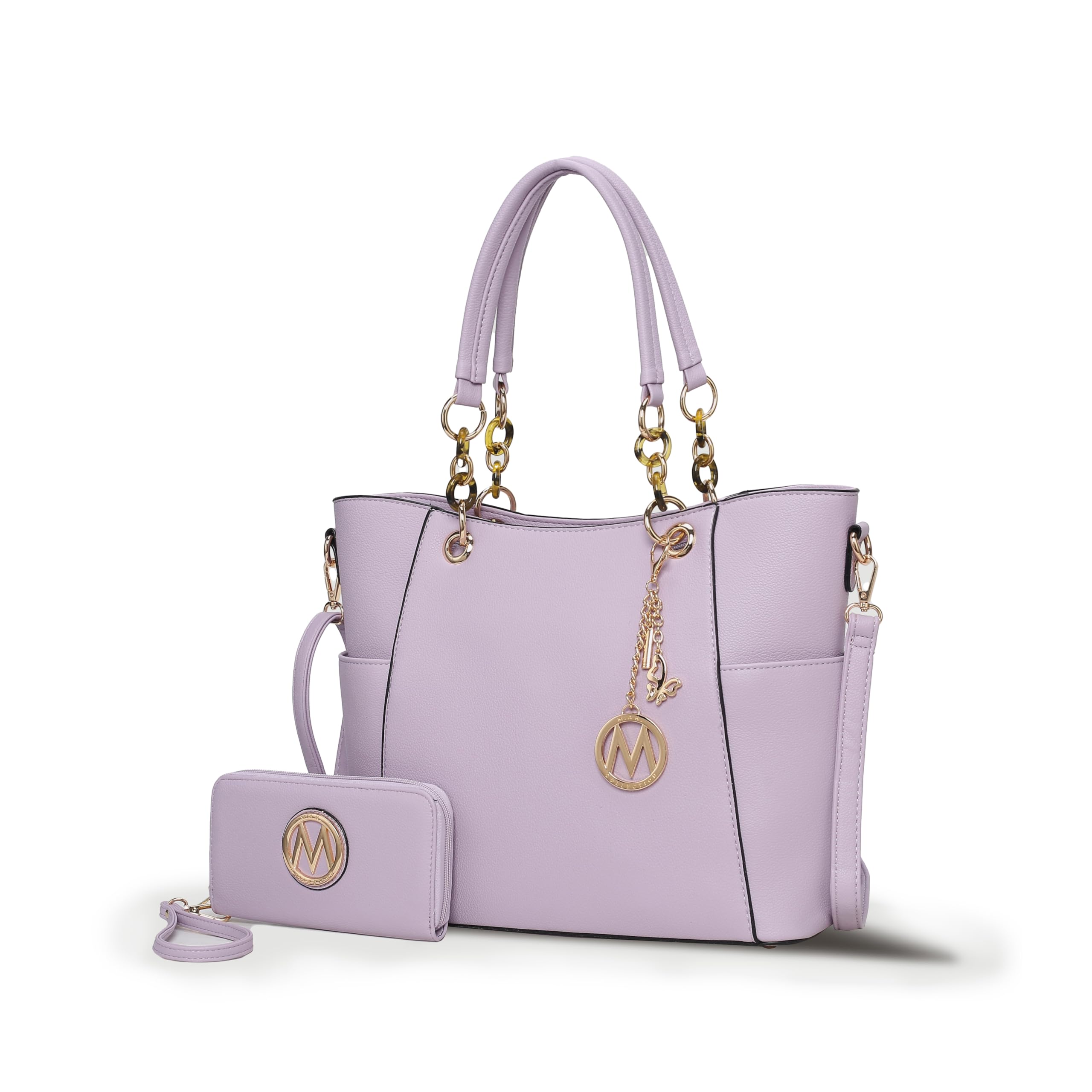 MKF Collection Vegan Leather Tote & Wallet Set