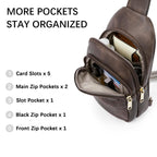 BOSTANTEN Chic Leather Crossbody Sling Bag -  by Handbags Specialist Headquarter | Available at Handbags Specialist Headquarter