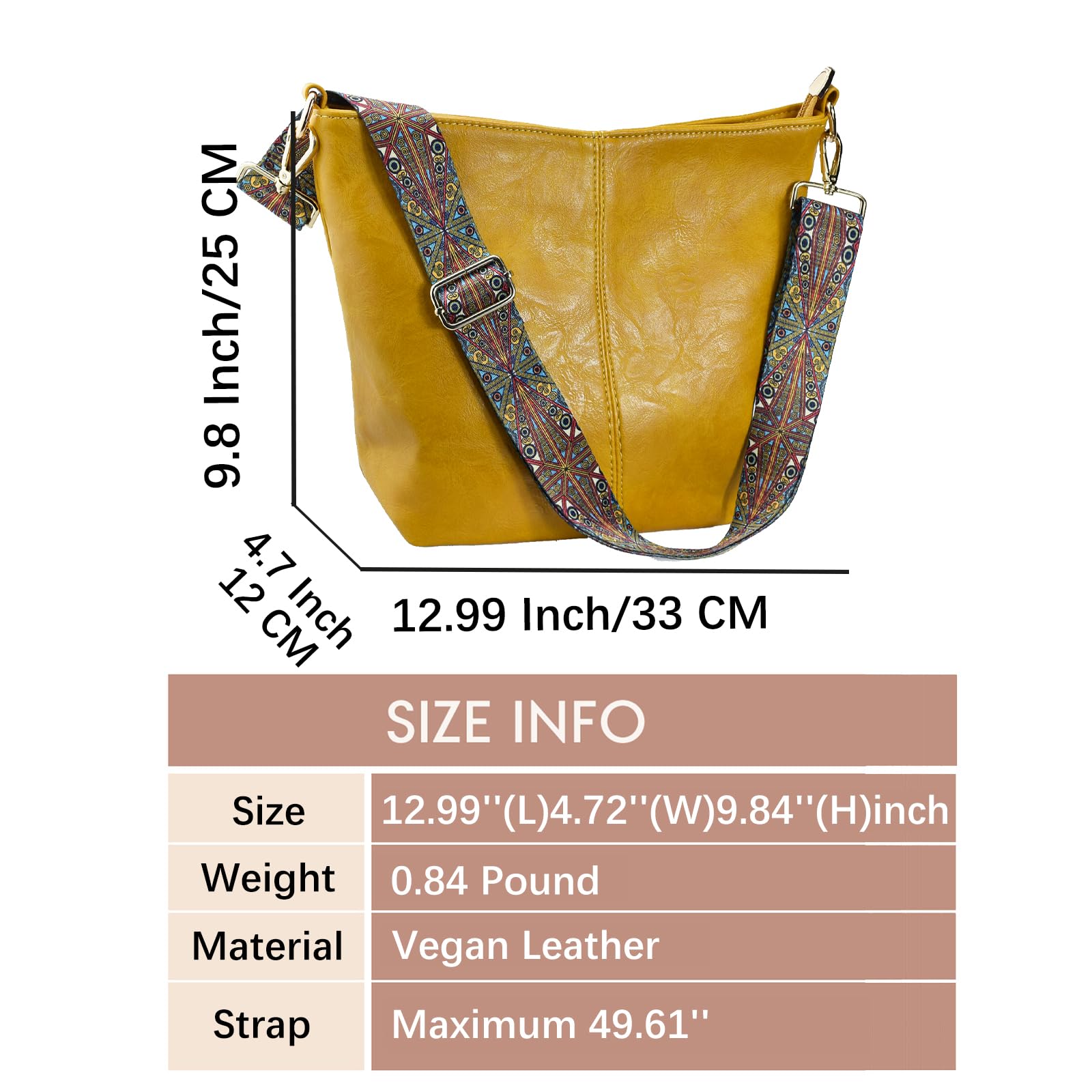 ChicHobo Vegan Leather Crossbody Bag with Strap -  by Handbags Specialist Headquarter | Available at Handbags Specialist Headquarter