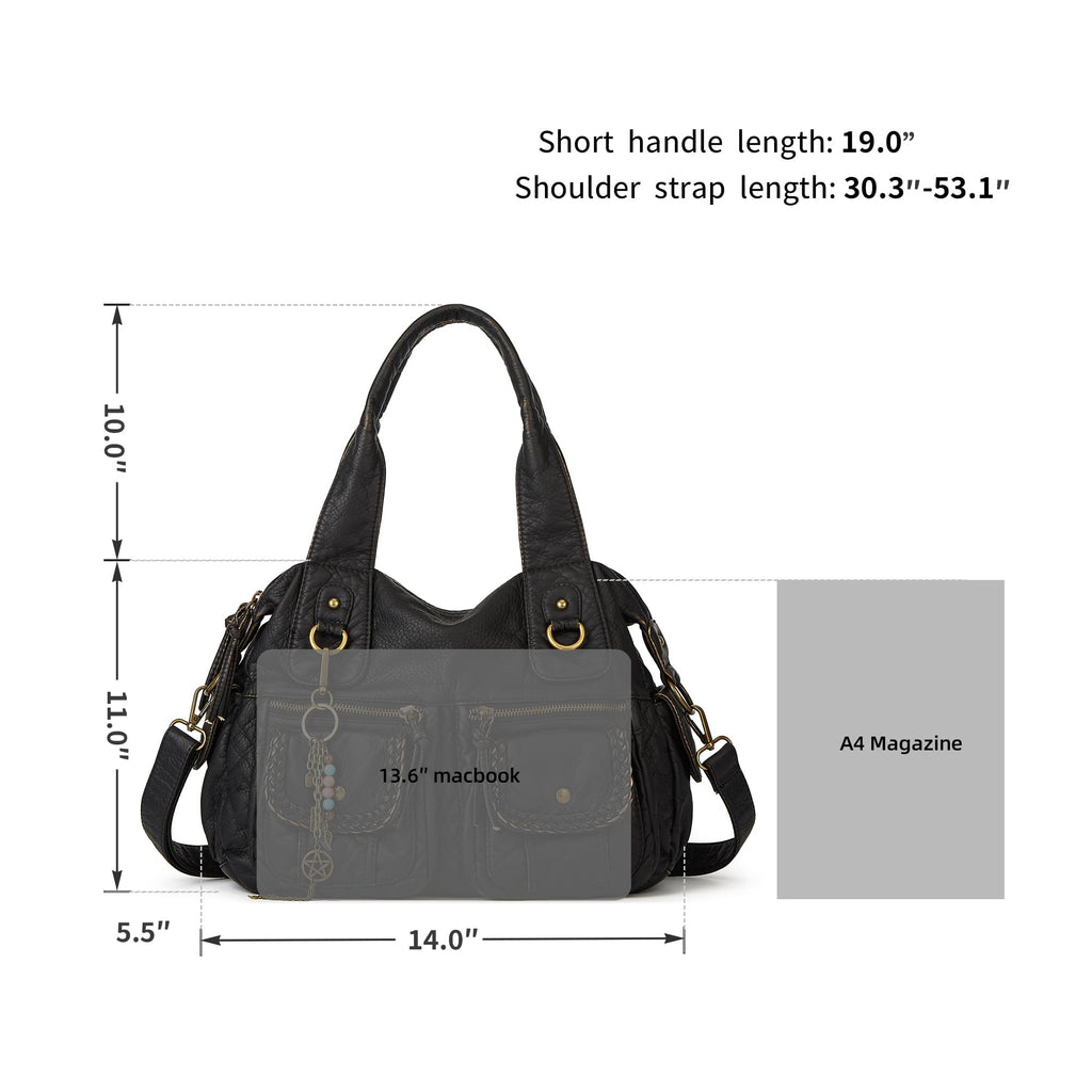 Worldlyda Women Canvas Embroidered Hobo Tote Bag