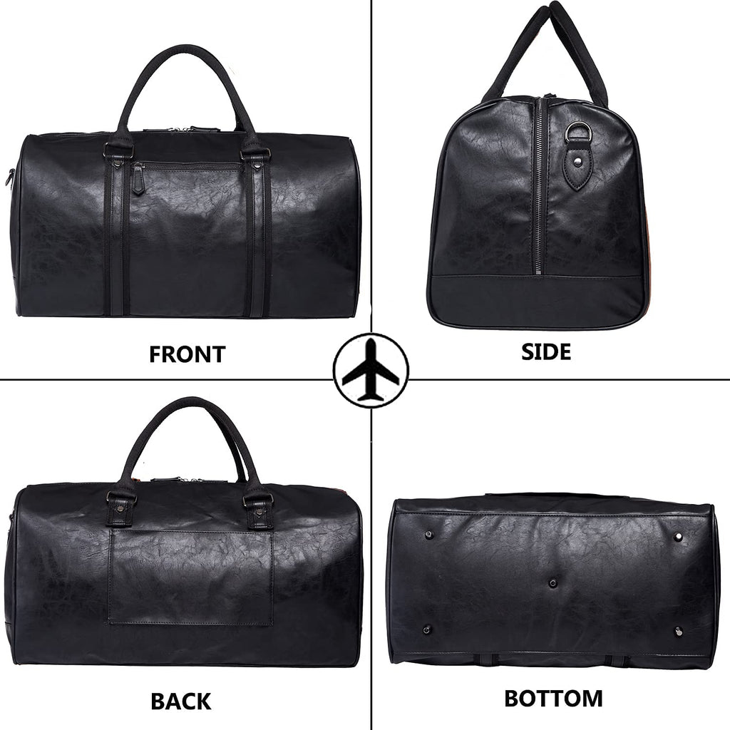 Seyfocnia Oversized Waterproof Leather Duffle Bag