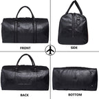 Seyfocnia Oversized Waterproof Leather Duffle Bag