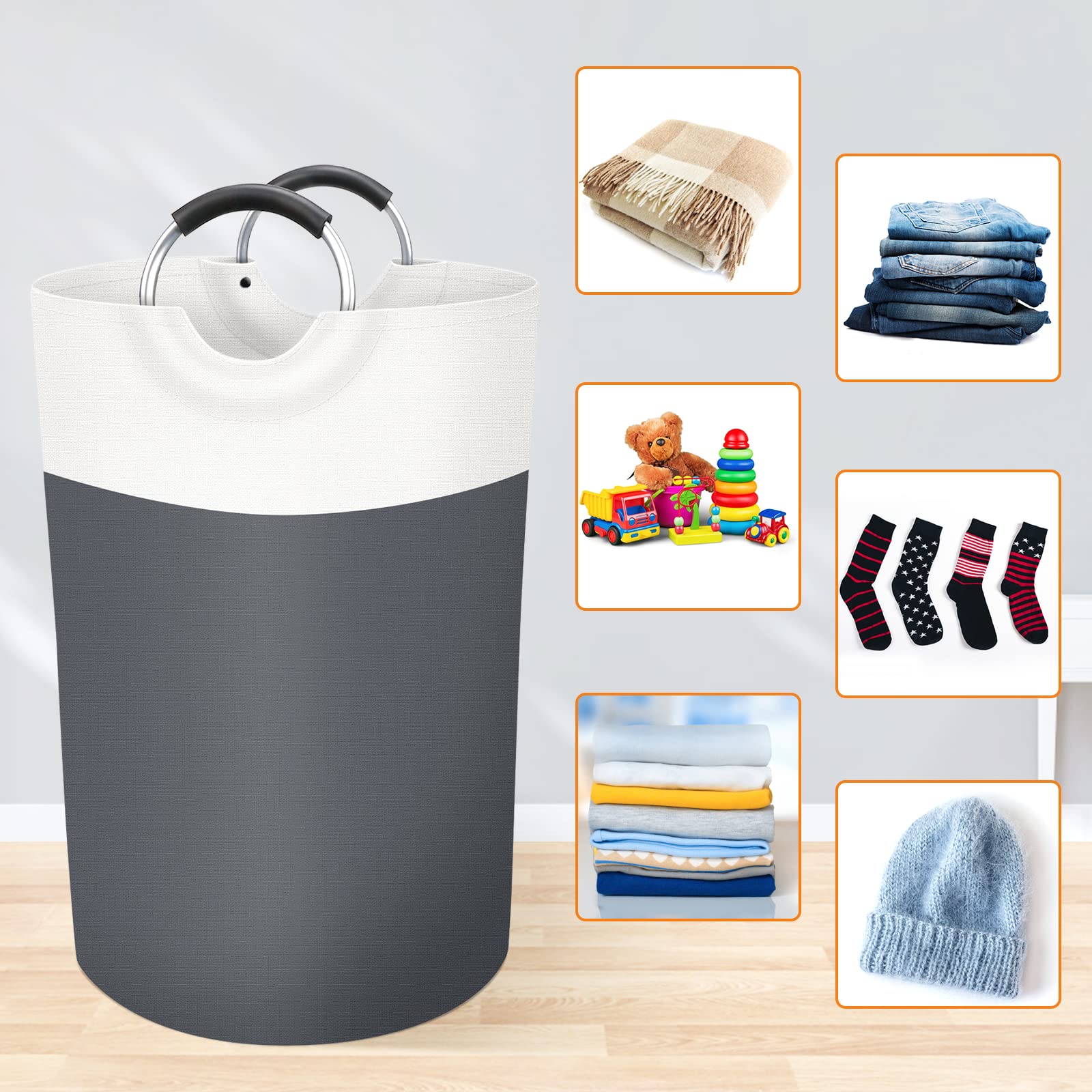 BlissTotes 90L Collapsible Laundry Hamper - Black - Laundry Baskets by Handbags Specialist Headquarter | Available at Handbags Specialist Headquarter