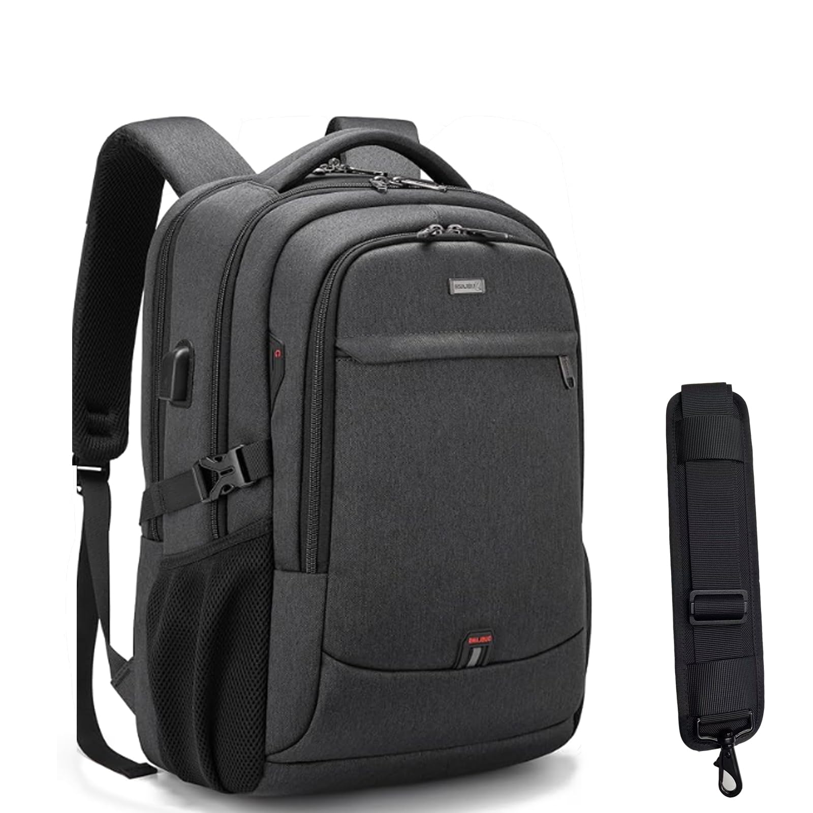 DUSLANG Travel Laptop Backpack with USB Port - Black - Backpack Bags by Handbags Specialist Headquarter | Available at Handbags Specialist Headquarter