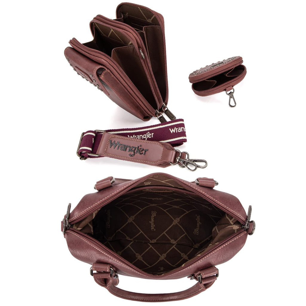 Wrangler Women's Trio: Satchel, Phone Bag & Coin Purse
